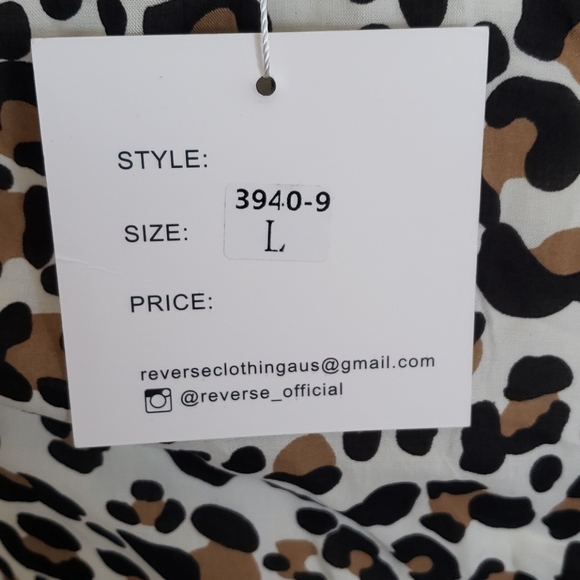 NWT Animal Print Wrap Dress, Small/Medium - Picture 8 of 11
